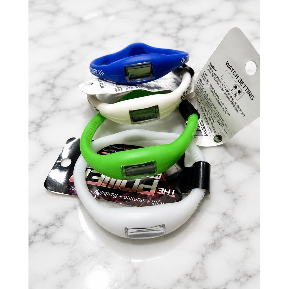 The Power Performance Watch Multi Colors 4 PK Power Balance Health Bracelets